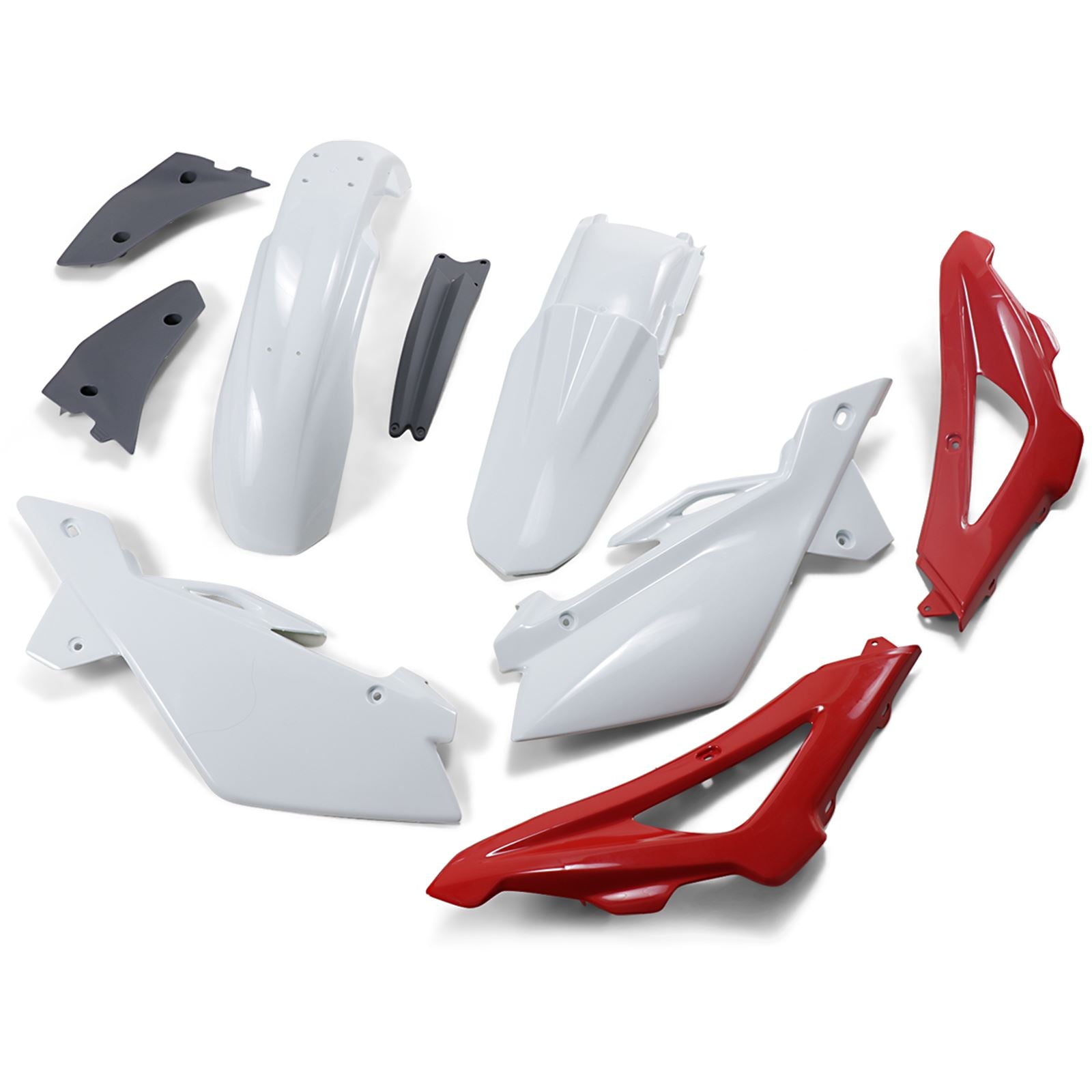 UFO Plastics Body Kit - White/Red - CR125/250 [MPN: HUKIT603-999]_1042102