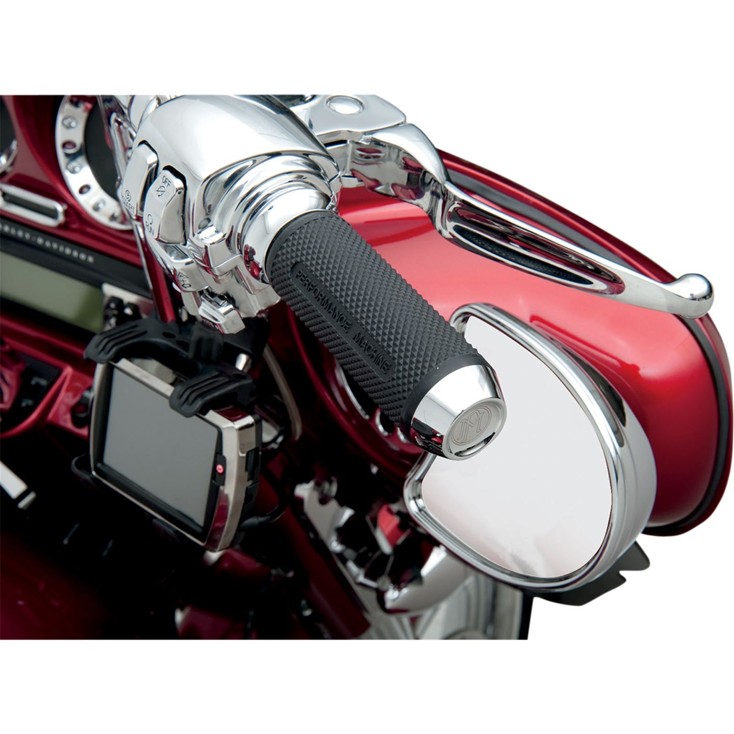 Performance Machine Chrome Elite Grips for Throttle-by-Wire 00635-2028CH_452573