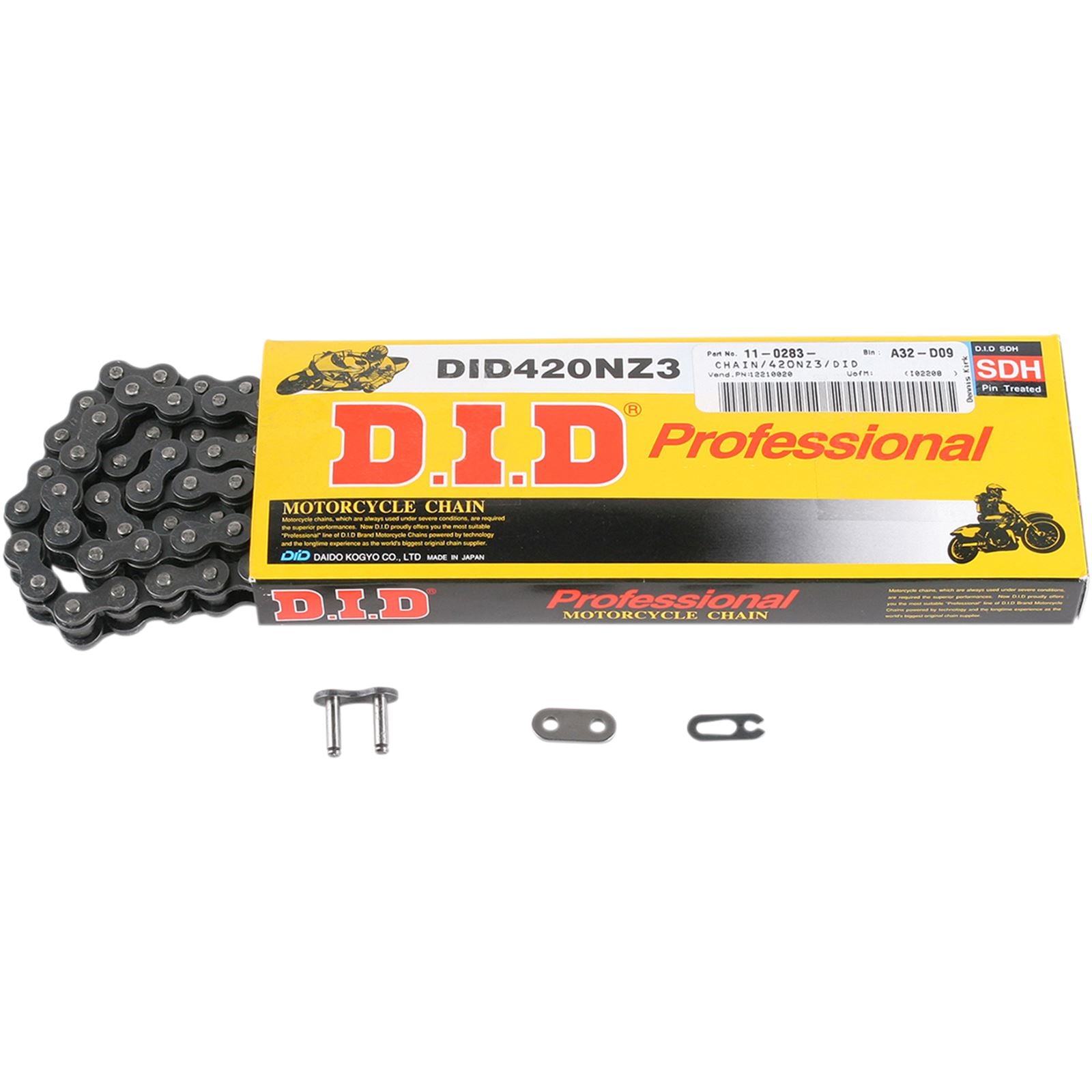 D.I.D. 420 NZ3 - High-Performance Motorcycle Chain - 120 Links [MPN: 420NZ3X120RB]_372491