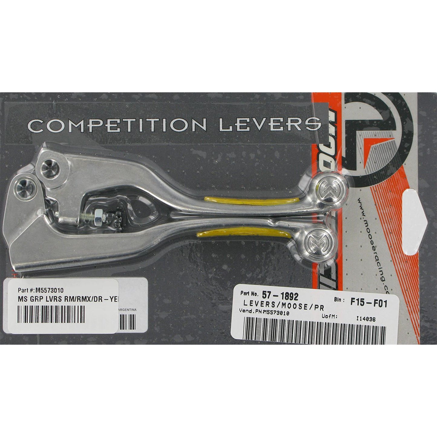 Moose Offroad Yellow Competition Lever Set For Suzuki RM/RMX/DR M557-30-10_438829