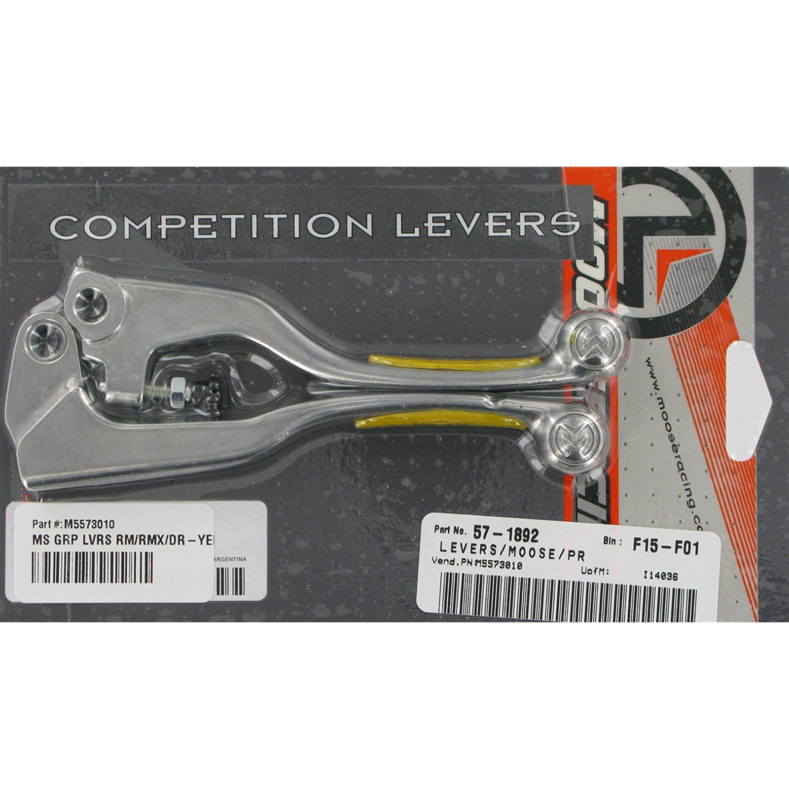 Moose Offroad Yellow Competition Lever Set For Suzuki RM/RMX/DR M557-30-10_438829