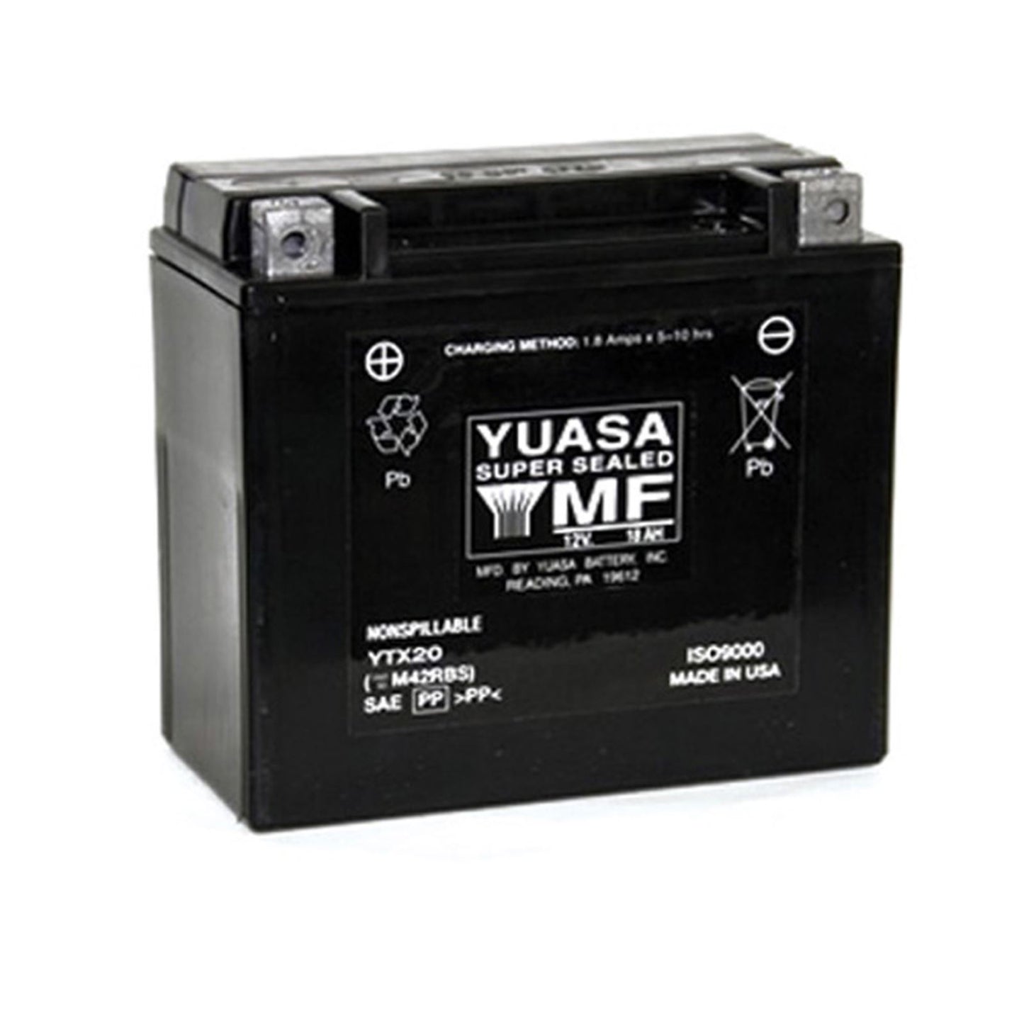 Yuasa AGM Battery - 12V - 18ah - YTX20 YUAM42RBS_599660
