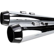 Bassani Manufacturing Megaphone Mufflers - Chrome/Black - Fluted - Performance Baffle [MPN: FLH-517RL]_349973