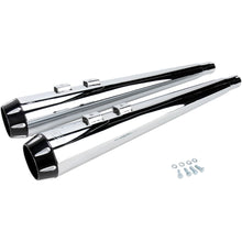 Bassani Manufacturing Megaphone Mufflers - Chrome/Black - Fluted - Performance Baffle [MPN: FLH-517RL]_349974
