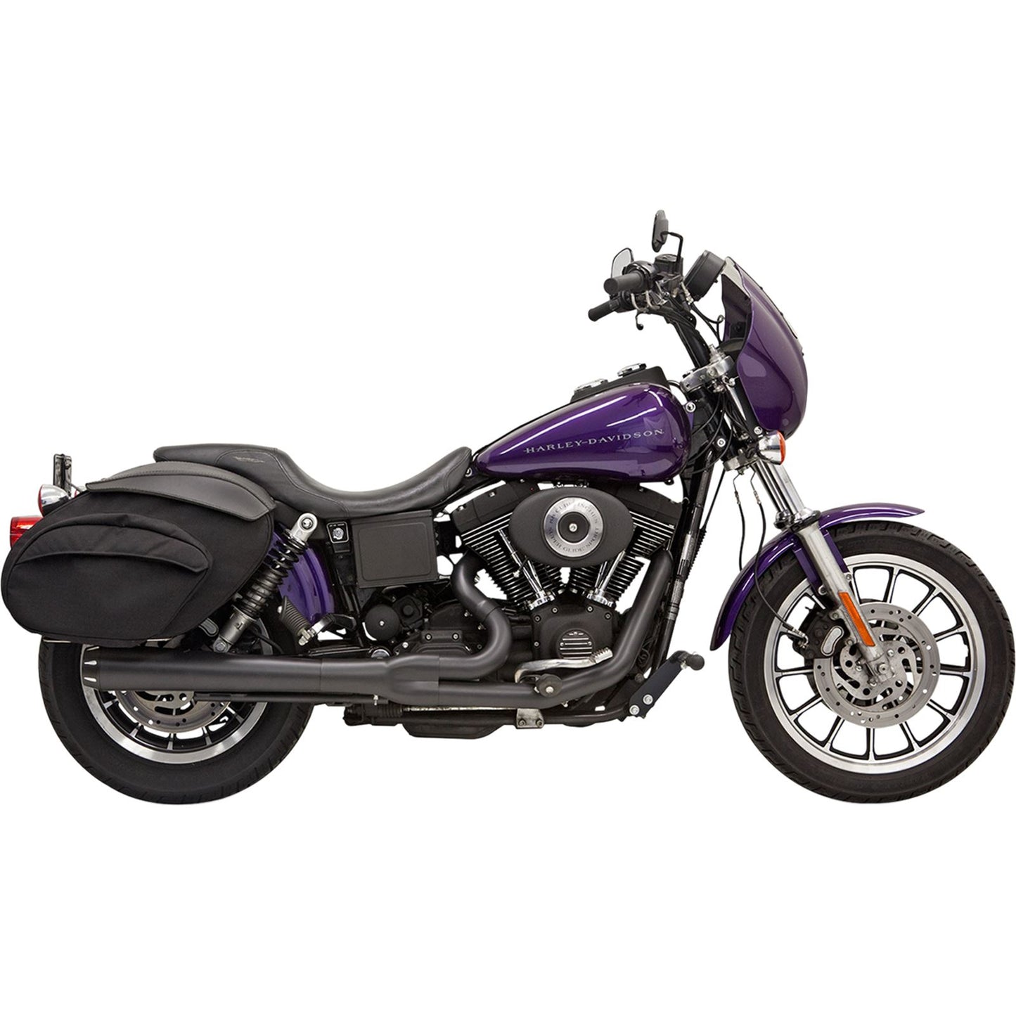 Bassani Manufacturing 2:1 Exhaust - Black - Megaphone - Long - '91-'05 FXD [MPN: 13321R]_349836