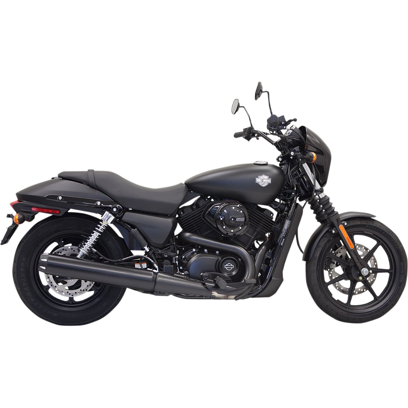 Bassani Manufacturing 4" Black Muffler - Straight/Long - XG500/750 [MPN: 1587LRB]_350009
