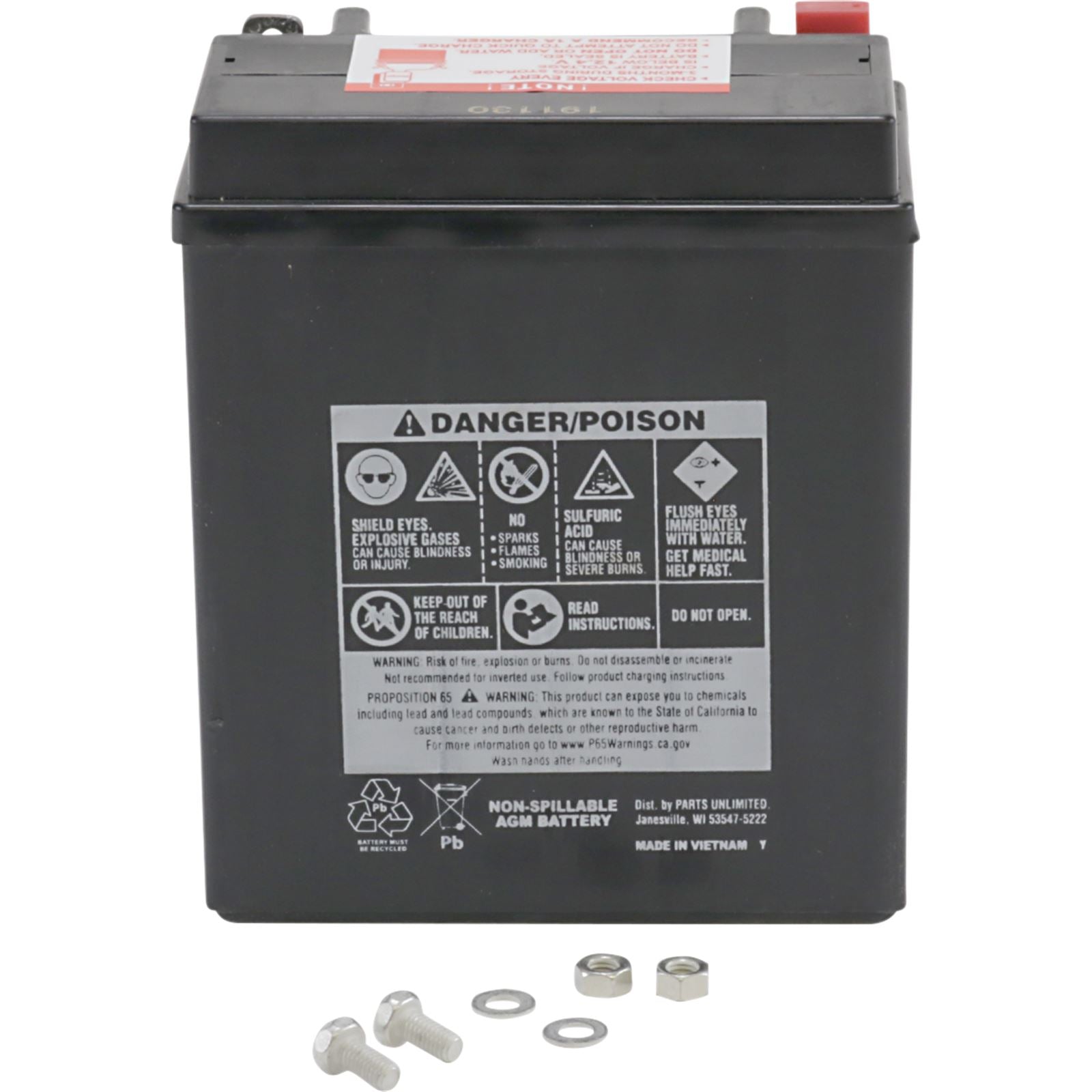 Parts Unlimited AGM Battery - CTX12AABS [MPN: 2113-0763]_1042149