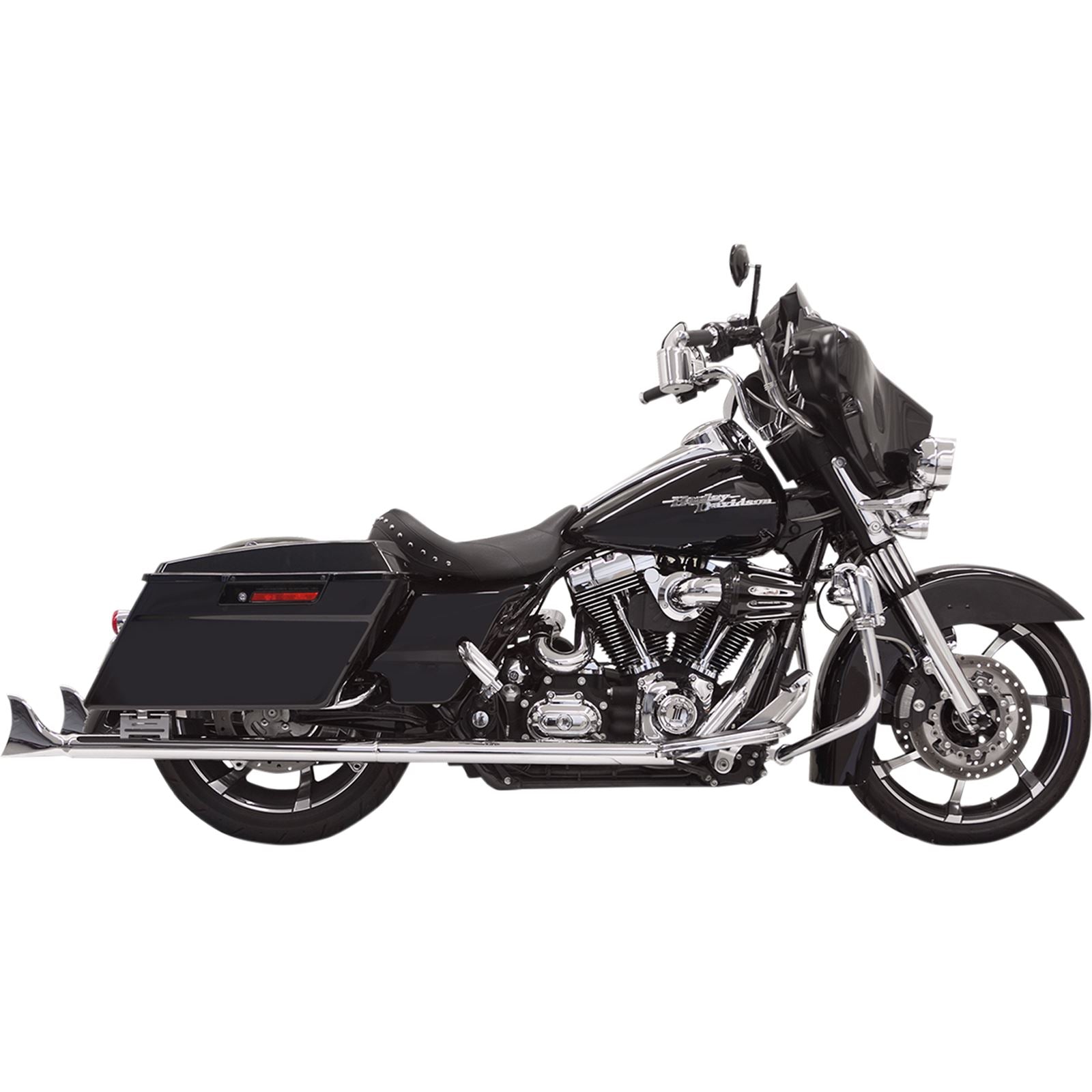 Bassani Manufacturing Fishtail Mufflers - Chrome - w/out Baffle - 33" - '95-'16 Touring [MPN: 1F17E33]_350010