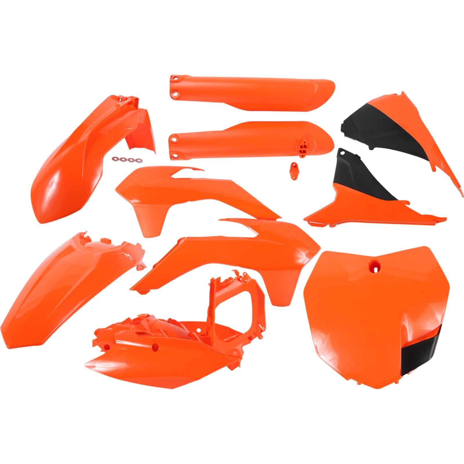 Acerbis Full Plastic Kit for Gas Gas/ Husqvarna/ KTM - Orange/Black [MPN: 2403091008]_290085