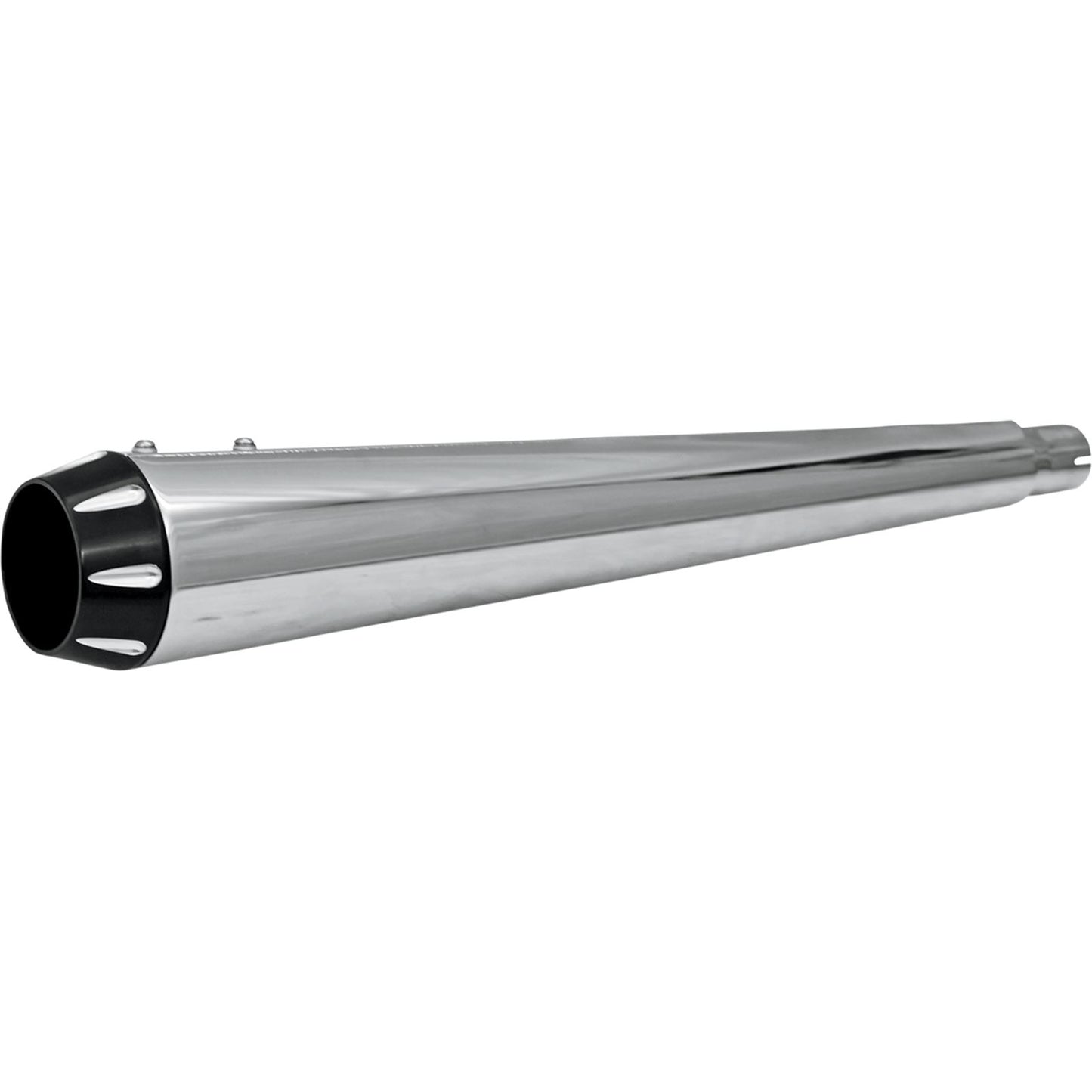 Bassani Manufacturing End Cap - Black - Fluted - Megaphone [MPN: BELMR]_350165