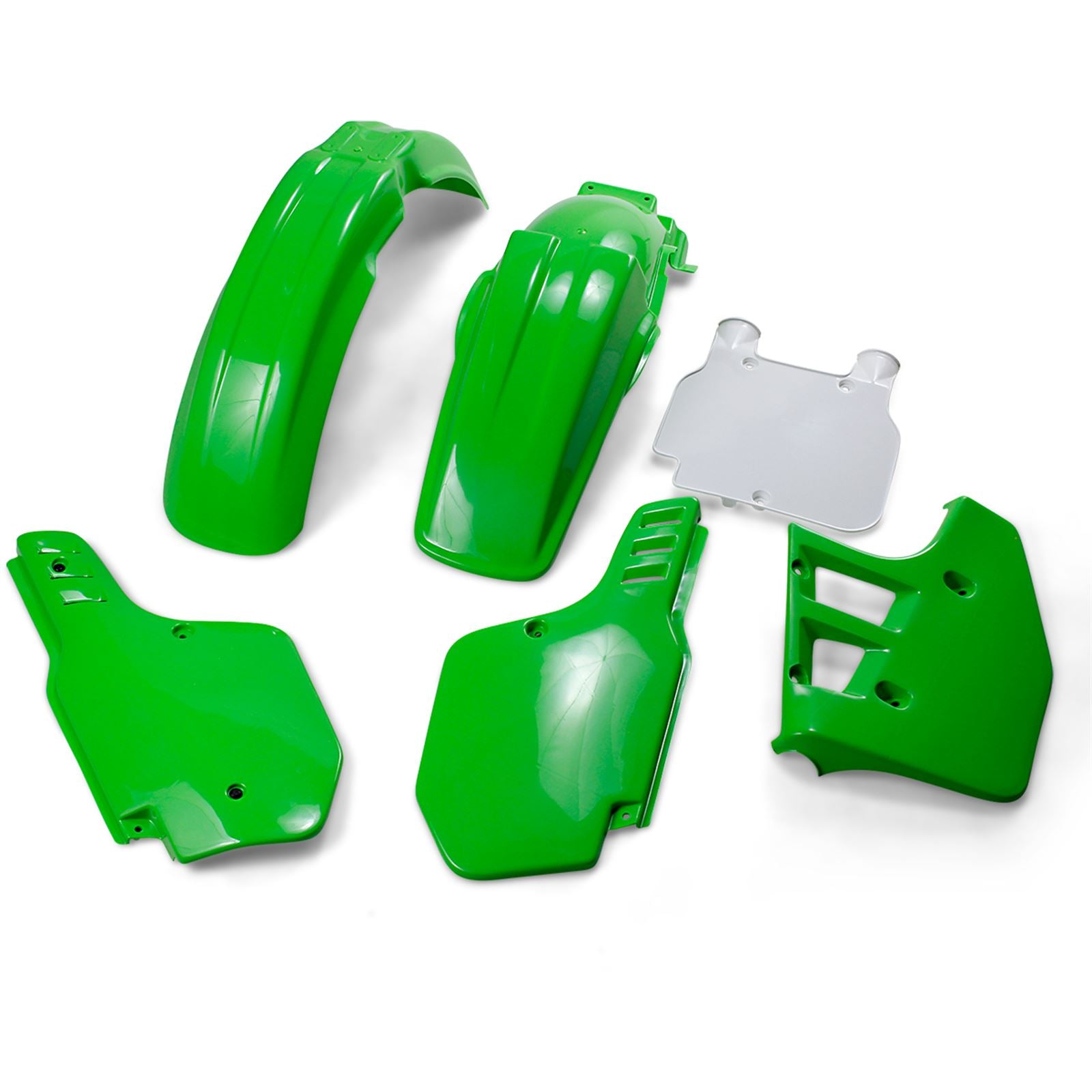 UFO Plastics Body Kit - Green/White -  KX125 - '89 [MPN: KAKIT197-999]_1042071