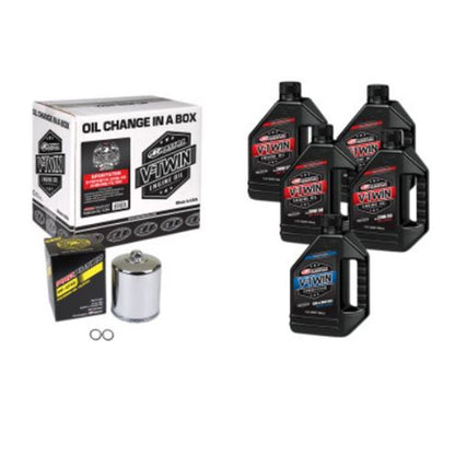 Maxima Sportster Synthetic 20W-50 Oil Change Kit - Chrome Filter 90-119015PC_677588