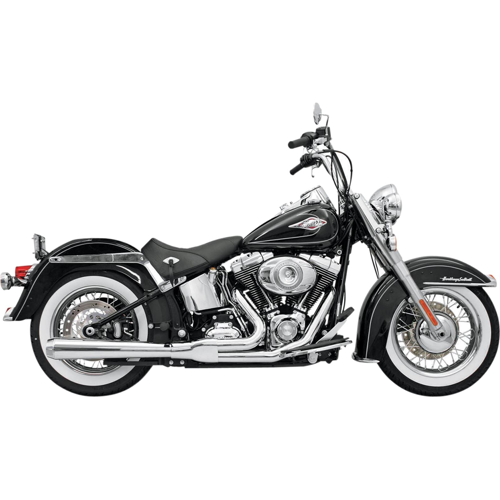 Bassani Manufacturing 2:1 Exhaust - Chrome - Long - Softail [MPN: 12111J]_349698