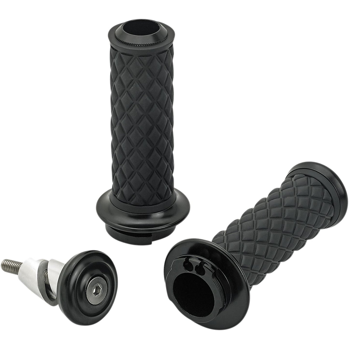 Biltwell Inc. Black Alumicore Grips for Dual Cable 6604-201-01_352929