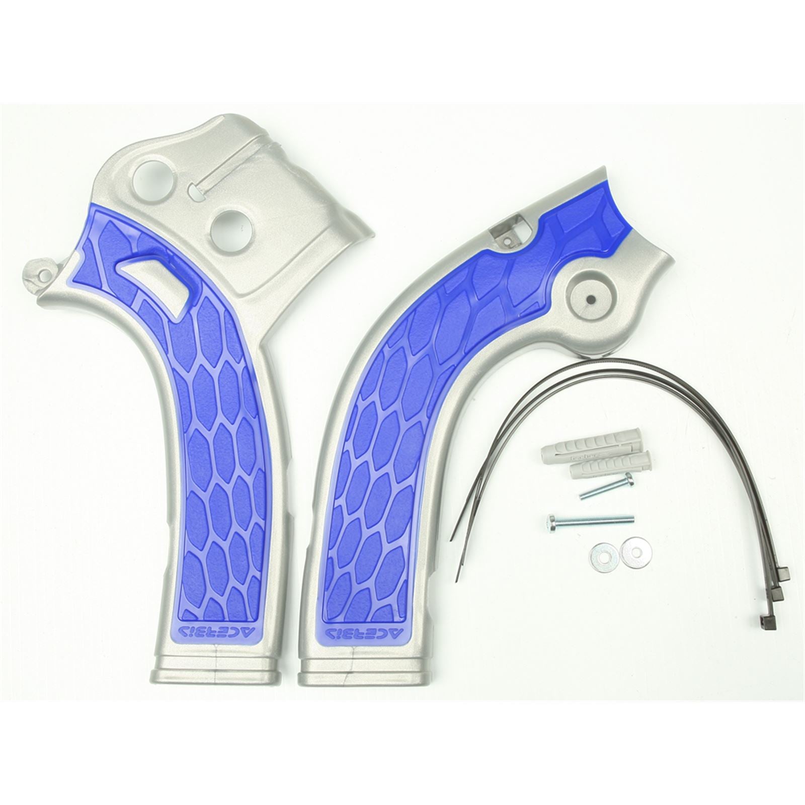 Acerbis X-Grip Frame Guard Silver/Blue 2464741404_290484