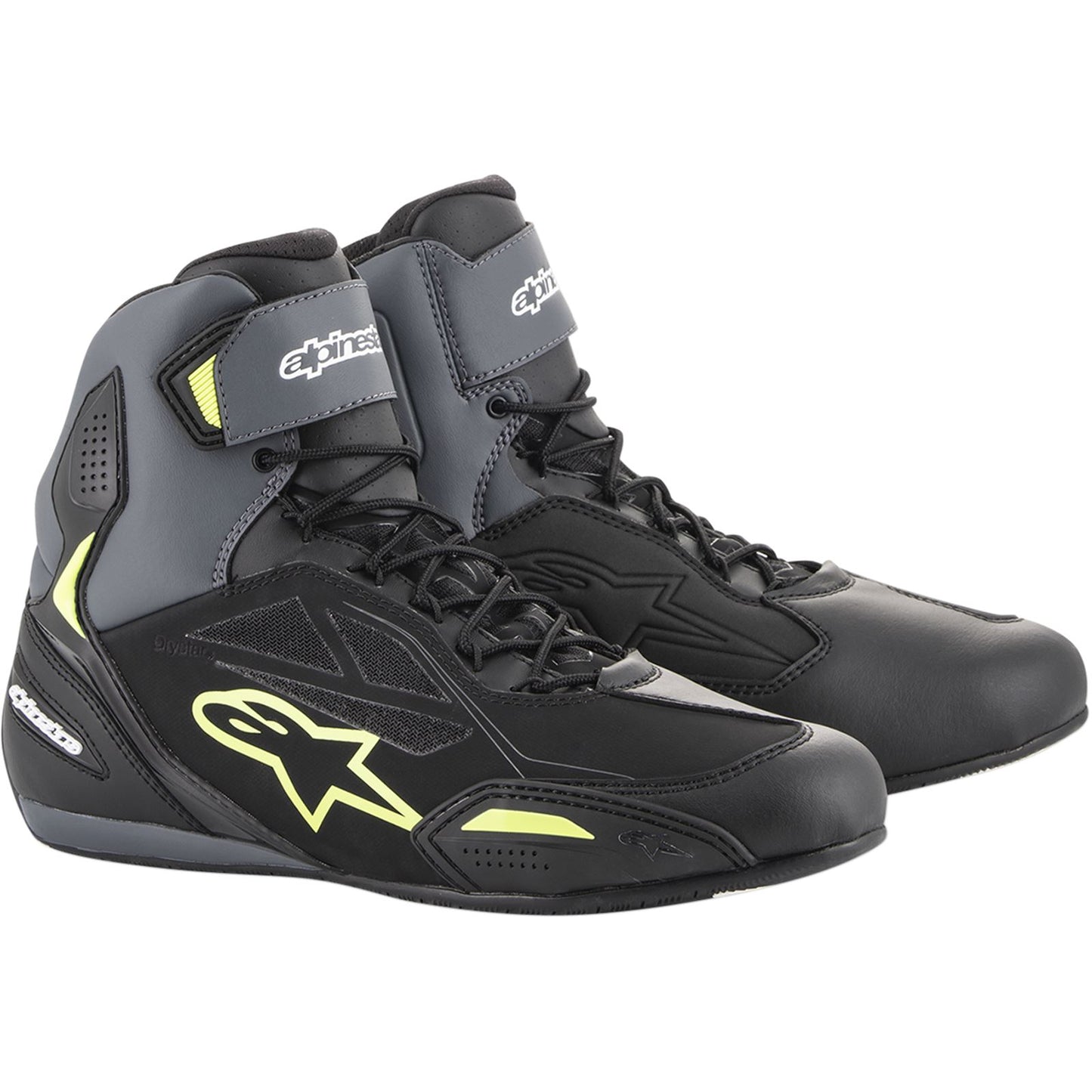 Alpinestars Faster-3 Drystar Shoes - Black/Grey/Yellow - Size 12.5 [MPN: 2540719175-12.5]_339102