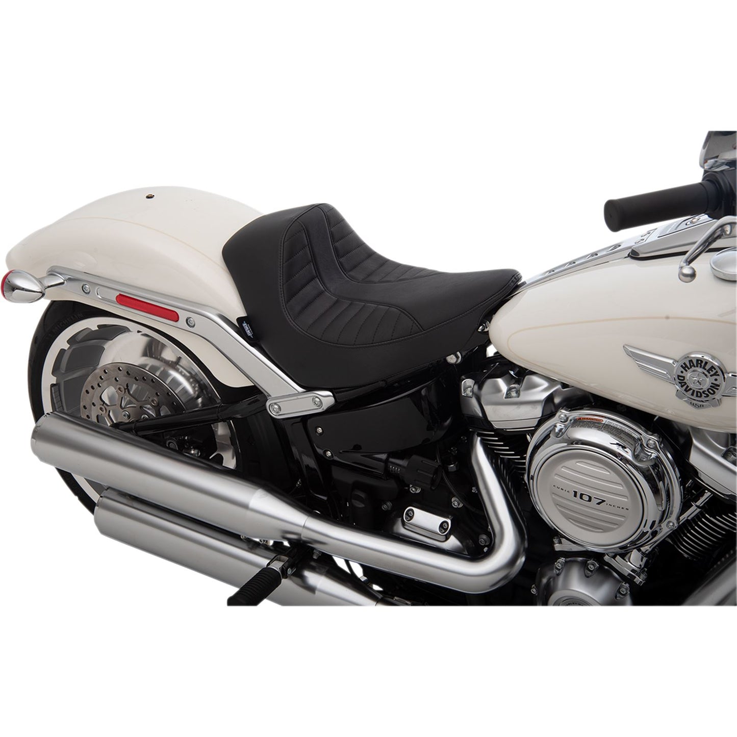 Drag Specialties EZ-Solo Seat - Scorpion Stitch - Vinyl - FLFB/S 0802-1185_373978