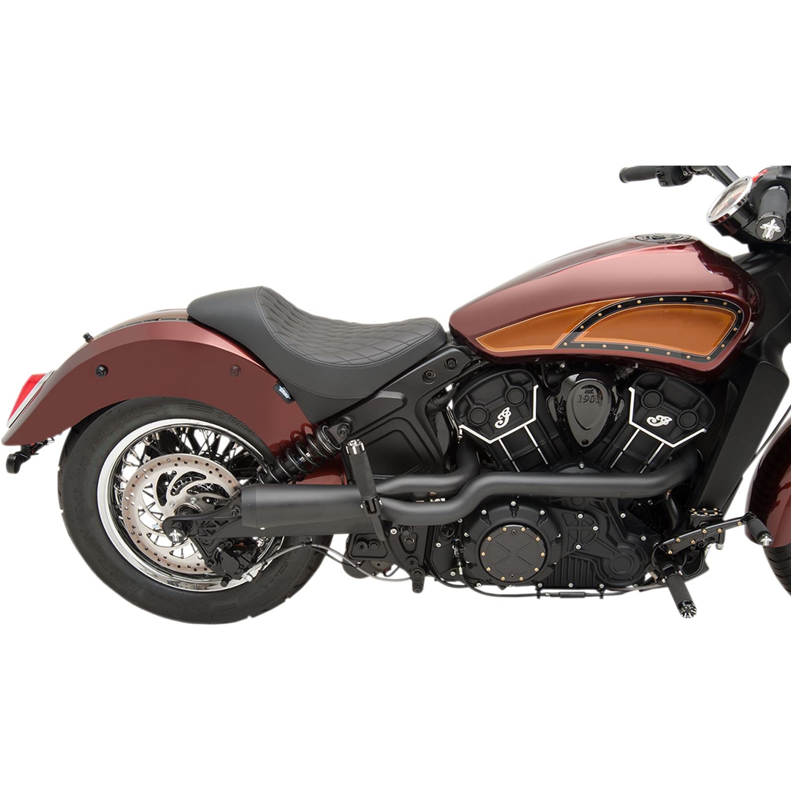 Trask Performance 2:1 Exhaust - Black for Indian Scout [MPN: TM-3041BK]_485493