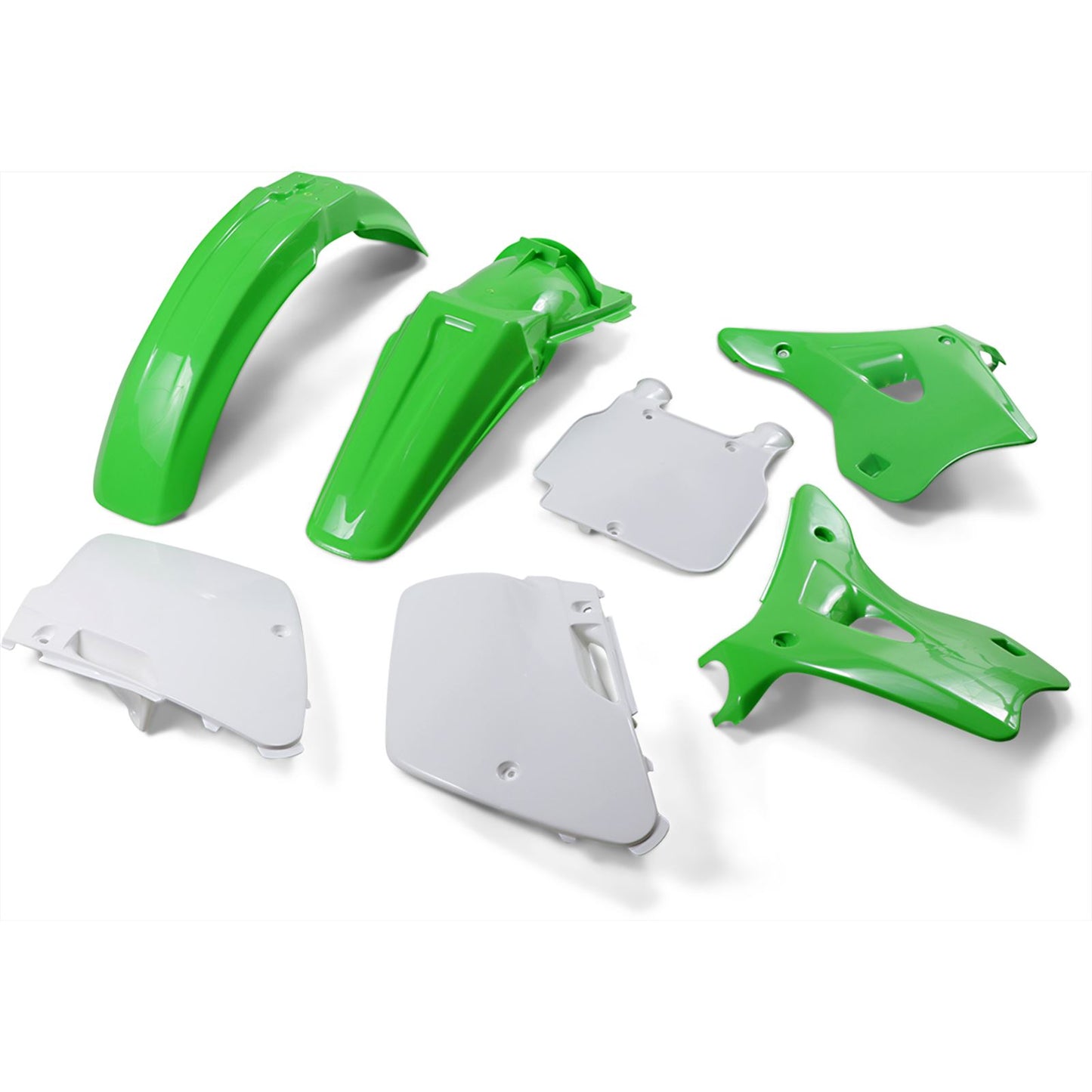 UFO Plastics Body Kit - Green/White - KX125/250 - '94-'95 [MPN: KAKIT193-999]_1042252
