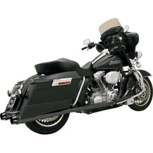 Bassani Manufacturing Megaphone Mufflers - Black/Black - Fluted - Performance Baffle [MPN: FLH-517LRB]_349990