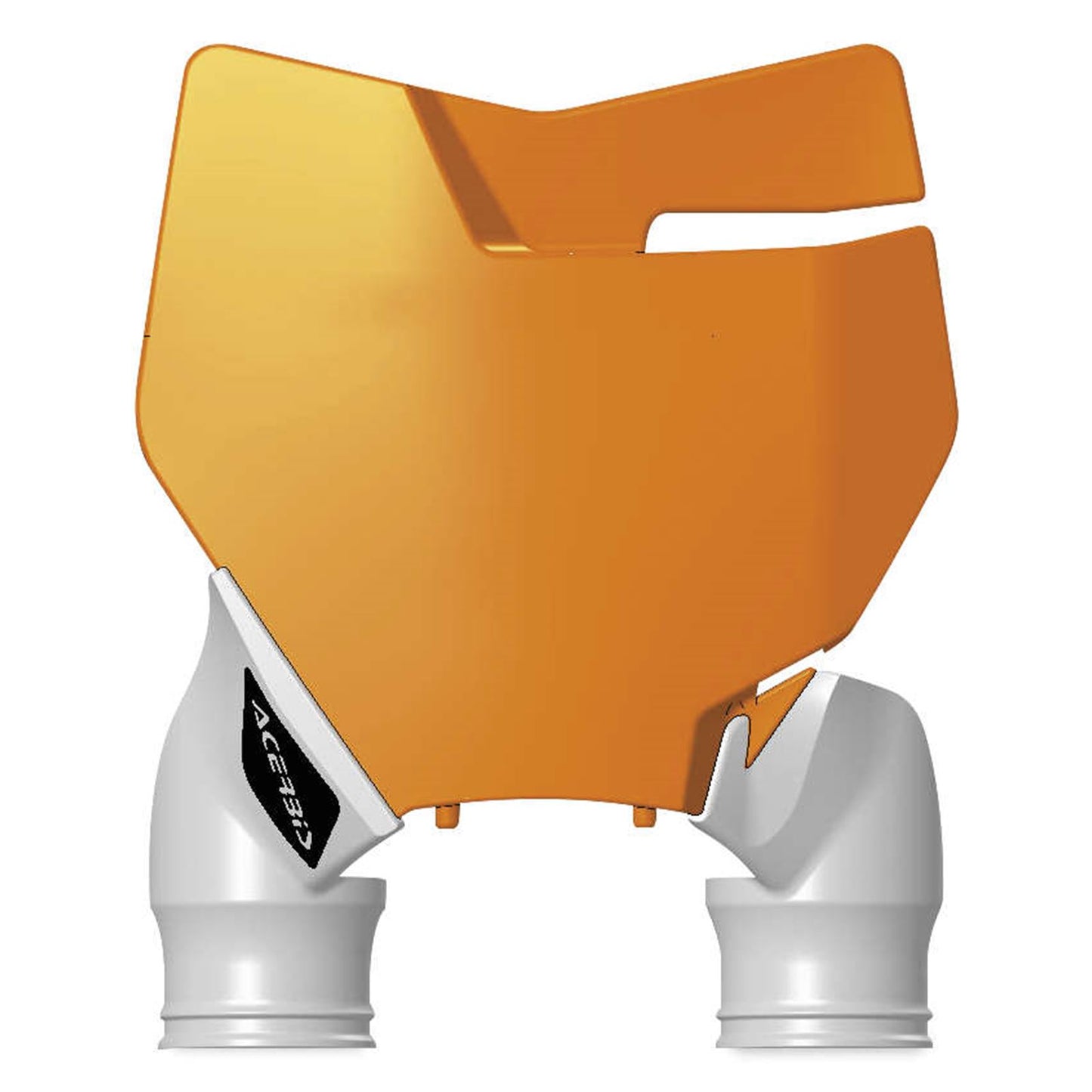 Acerbis Front Number Plate Orange/White 2527425321_290669