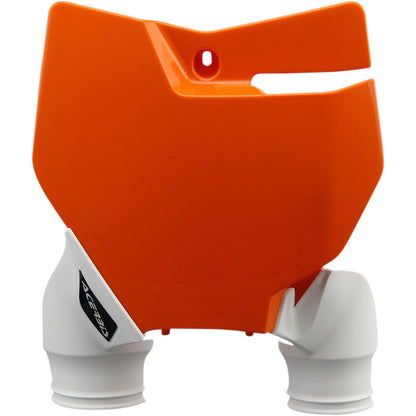Acerbis Front Number Plate Orange/White 2527425321_320082