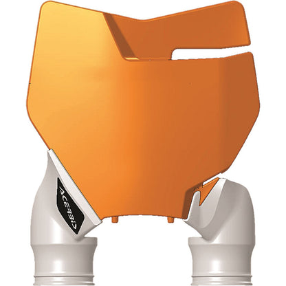 Acerbis Front Number Plate Orange/White 2527425321_290670