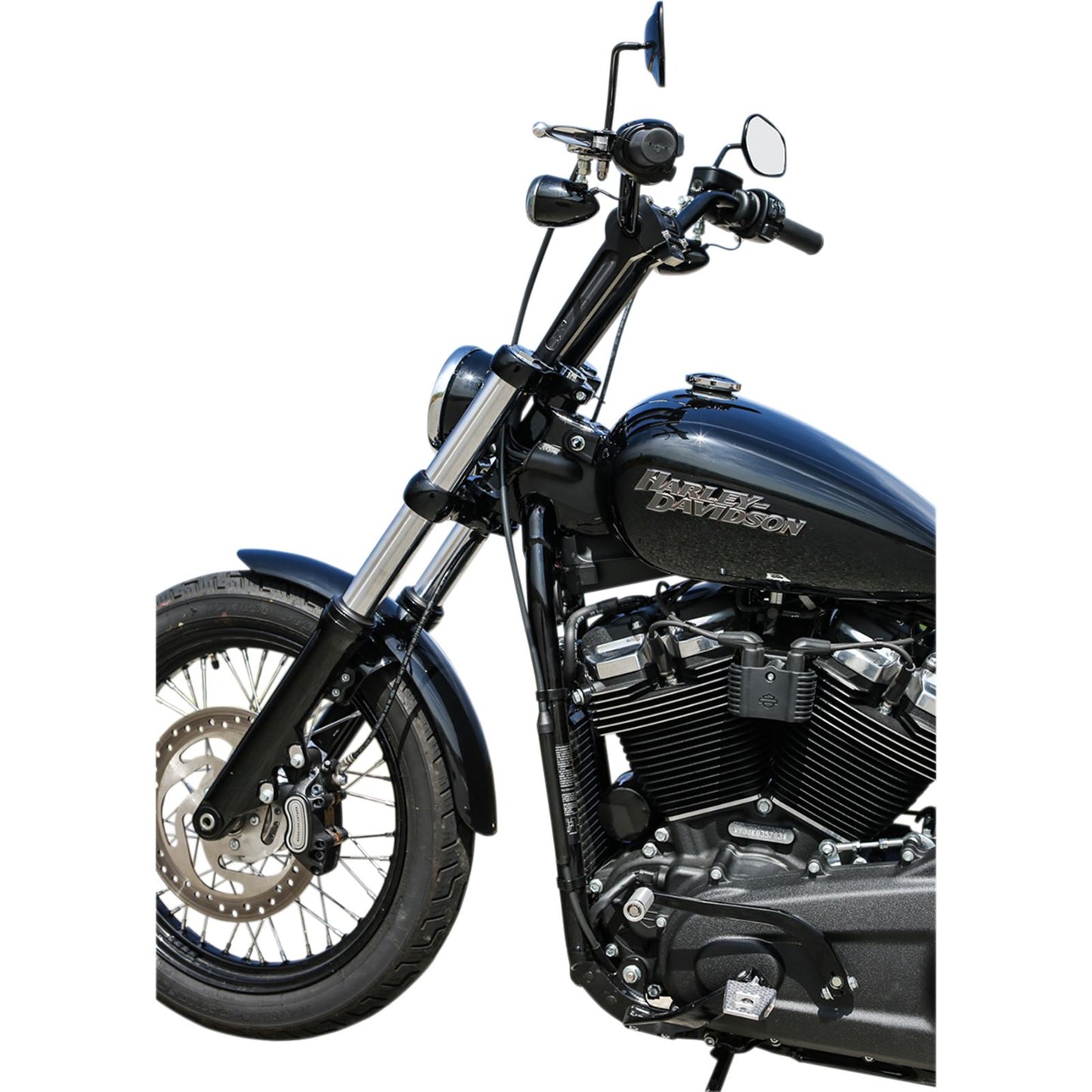 Thrashin Supply Company Black - 8"  Straight Handlebar Riser with Gauge Cut-Out [MPN: TSC-8025-1]_483329