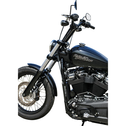 Thrashin Supply Company Black - 8"  Straight Handlebar Riser with Gauge Cut-Out [MPN: TSC-8025-1]_483329