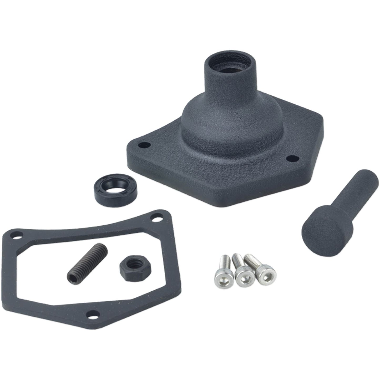 Drag Specialties Solenoid End Cover - Starter Button - Black Wrinkle 2110-0995_373951