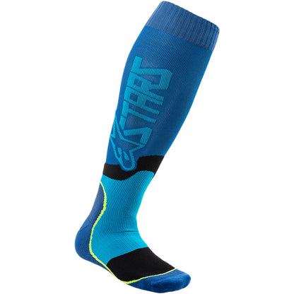 Alpinestars Sock MX Plus2 Blue/Cyan Small/Medium [MPN: 4701920-707-SM]_343226