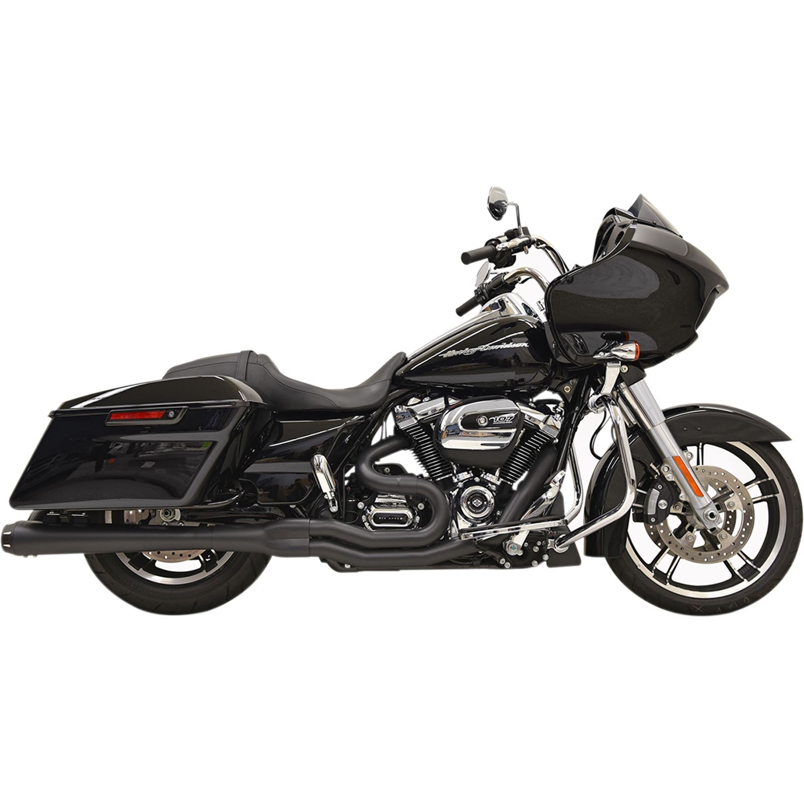 Bassani Manufacturing 2:1 Exhaust - Black - Megaphone - '17+ FL [MPN: 1F51RB]_349865