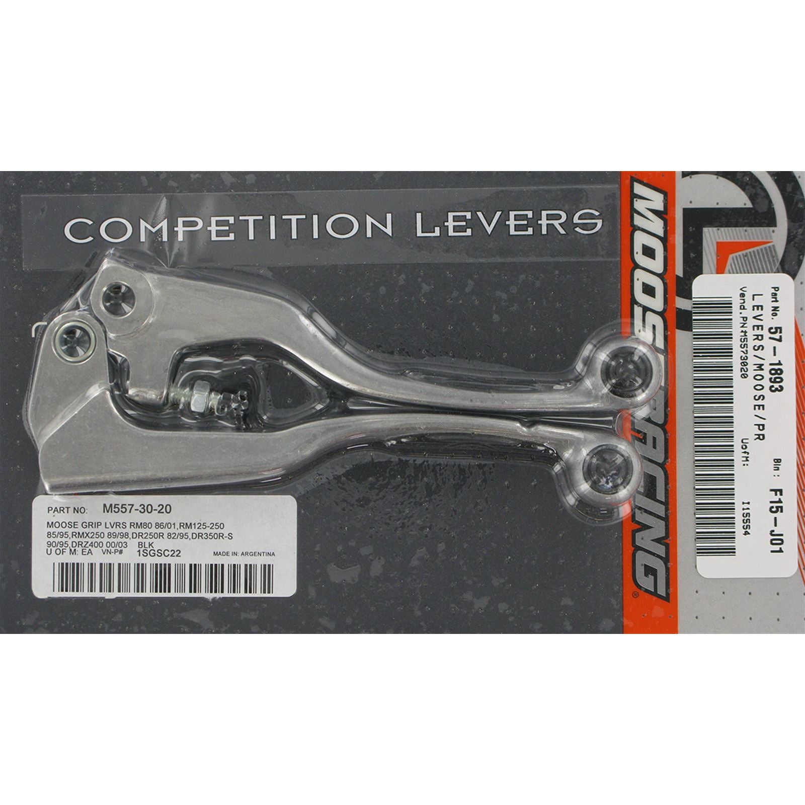 Moose Offroad Black Competition Lever Set For Suzuki RM/RMX/DR M557-30-20_438830