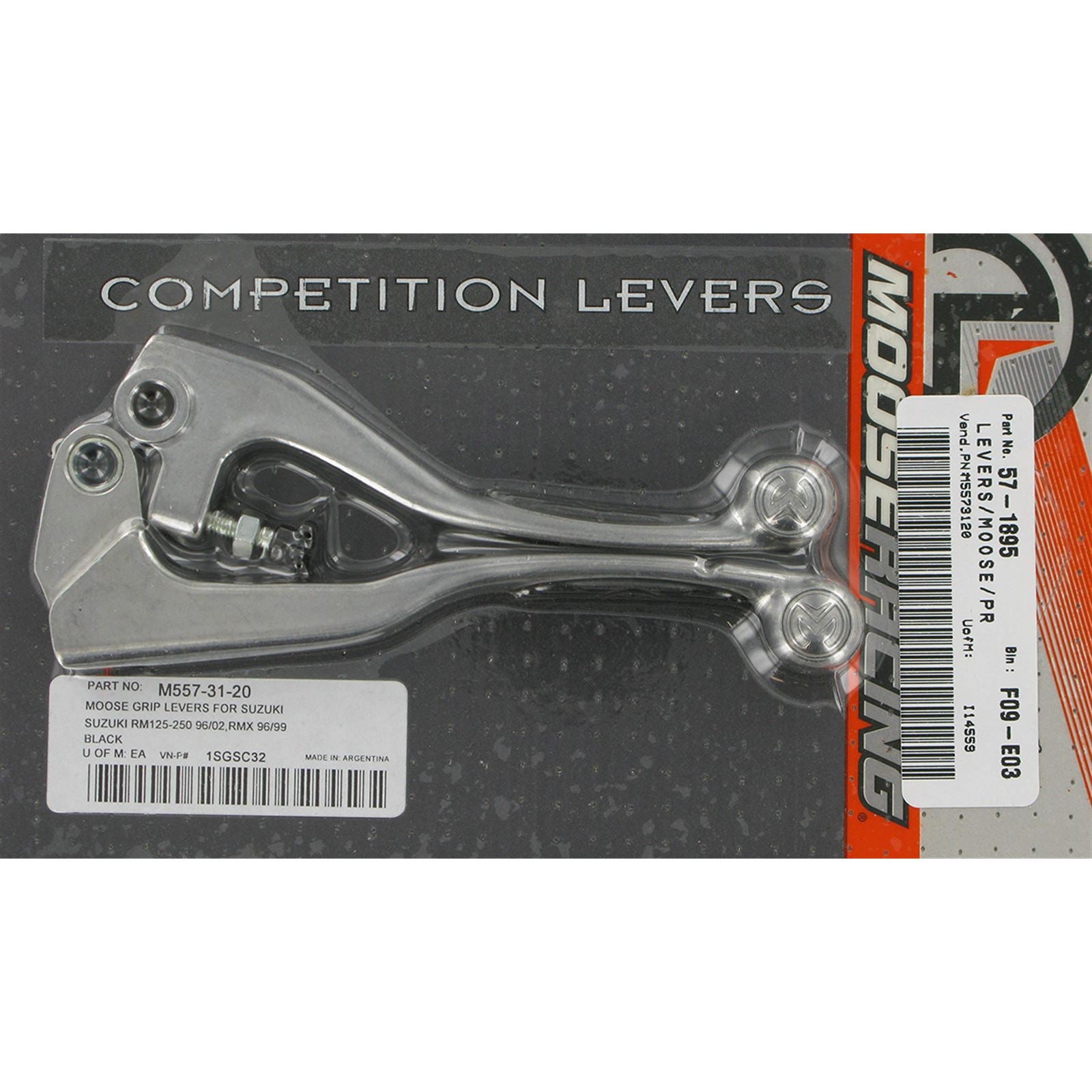 Moose Offroad Black Competition Lever Set For Suzuki RM125/250 M557-31-20_438832