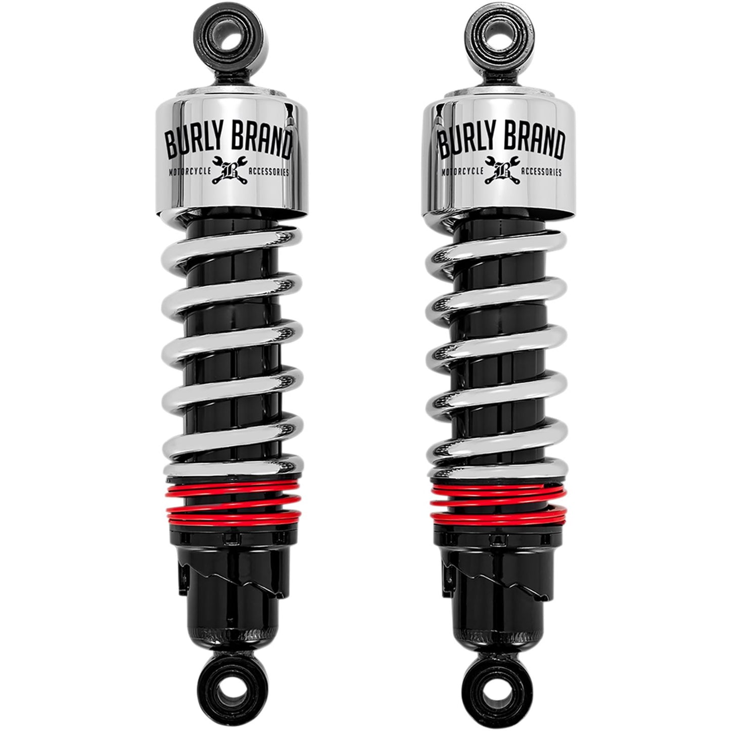 Burly Brand Slammer Plus Shocks - Chrome - FLH B28-1204_357534