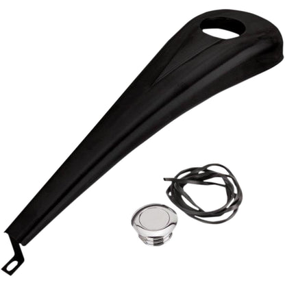 Paul Yaffe's Bagger Nation Steel Dash Kit for 6-Gallon Tank - Gloss Black Powdercoat [MPN: DDK-S-08-OEM-B]_452195