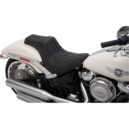 Drag Specialties Predator III Seat - Diamond - Silver Thread - Vinyl 0802-1189_373984