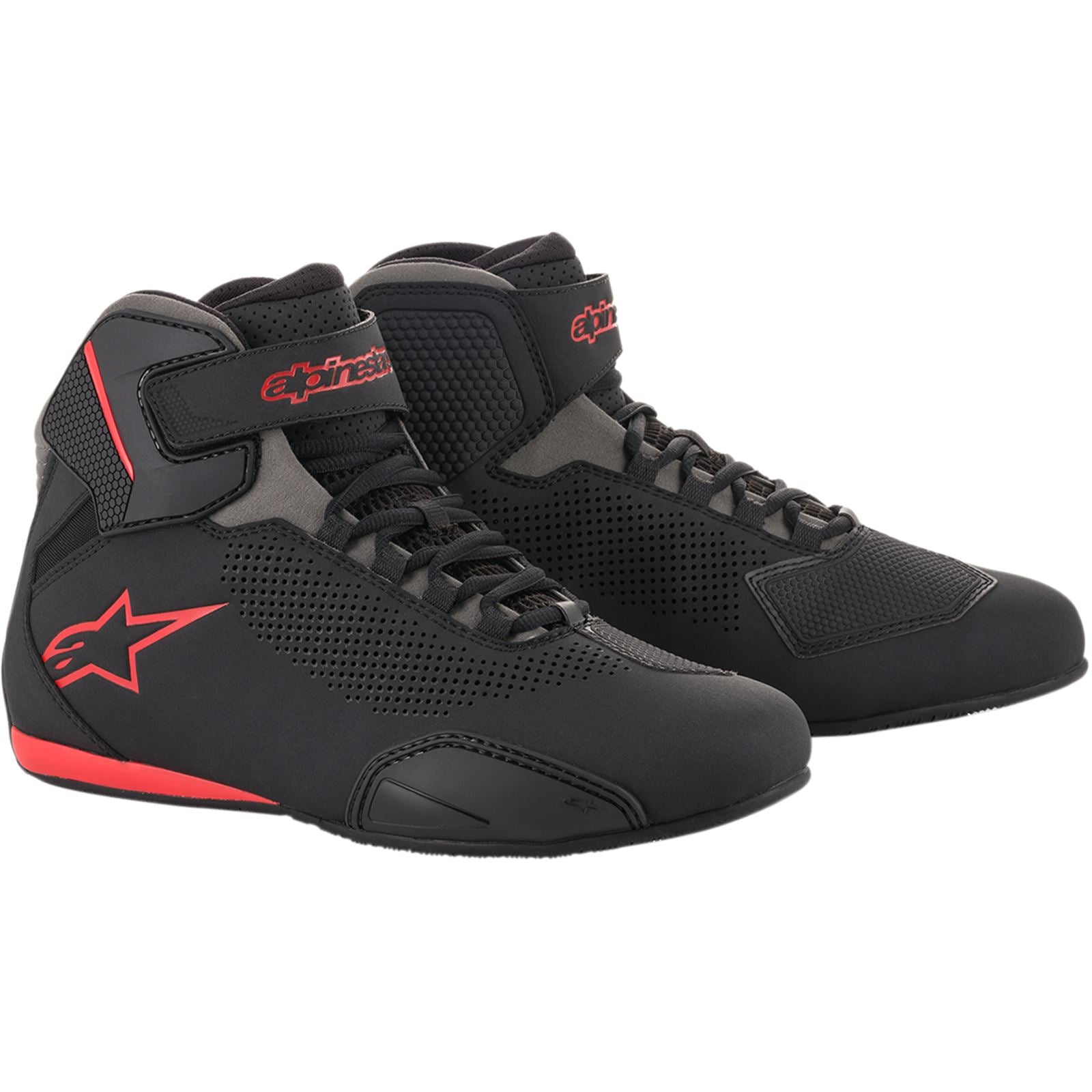 Alpinestars Sektor Vented Shoes - Black/Grey/Red - Size 7.5 [MPN: 251561813175]_337633