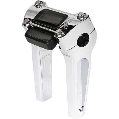 Thrashin Supply Company Chrome 6"  Straight Handlebar Riser with Gauge Cut-Out [MPN: TSC-6025-3]_483324