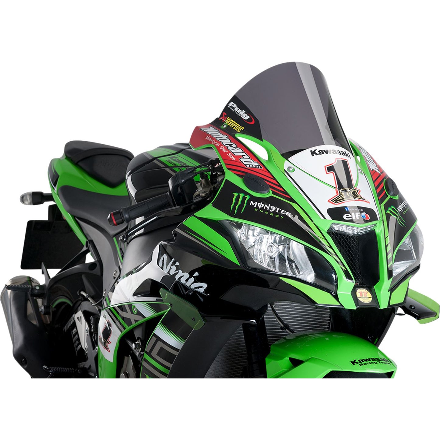 Puig Windscreen Racing Dark Smoke Fits Kawasaki [MPN: 9849F]_461596
