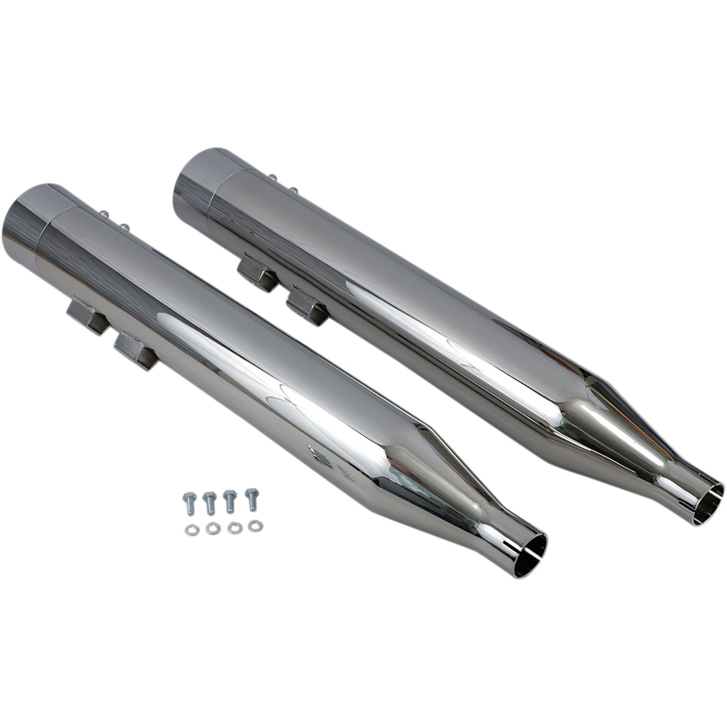 Bassani Manufacturing DNT Straight Can Mufflers - Chrome - FL '95-'16 [MPN: 1F7DNT6]_350015