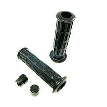 2FastMoto Black Soft Grips with Open Ends & Plugs For 7/8" Motorcycle Handlebar  [MPN: 42-28760]_623013