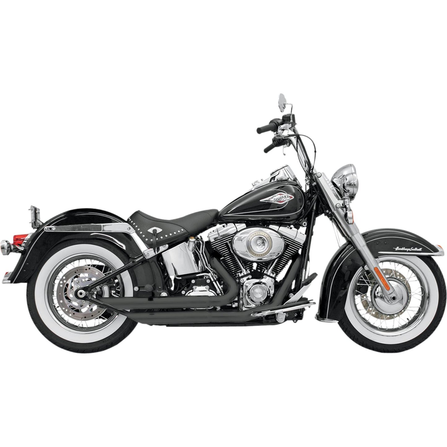 Bassani Manufacturing FireFlight Exhaust - Black - Softail [MPN: 12123B]_349702
