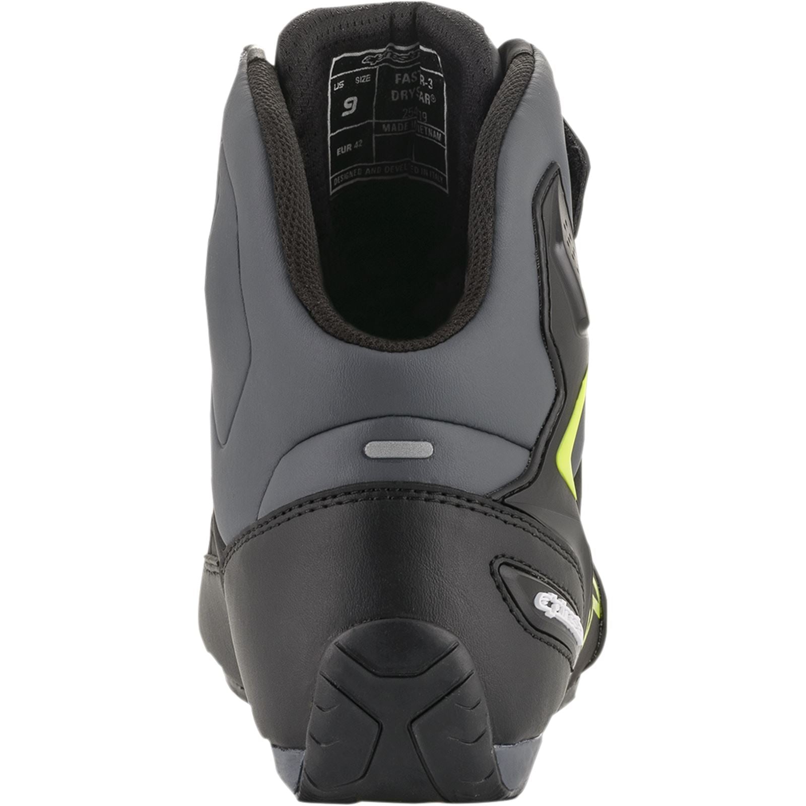 Alpinestars Faster-3 Drystar Shoes - Black/Grey/Yellow - Size 13 [MPN: 2540719175-13]_339107