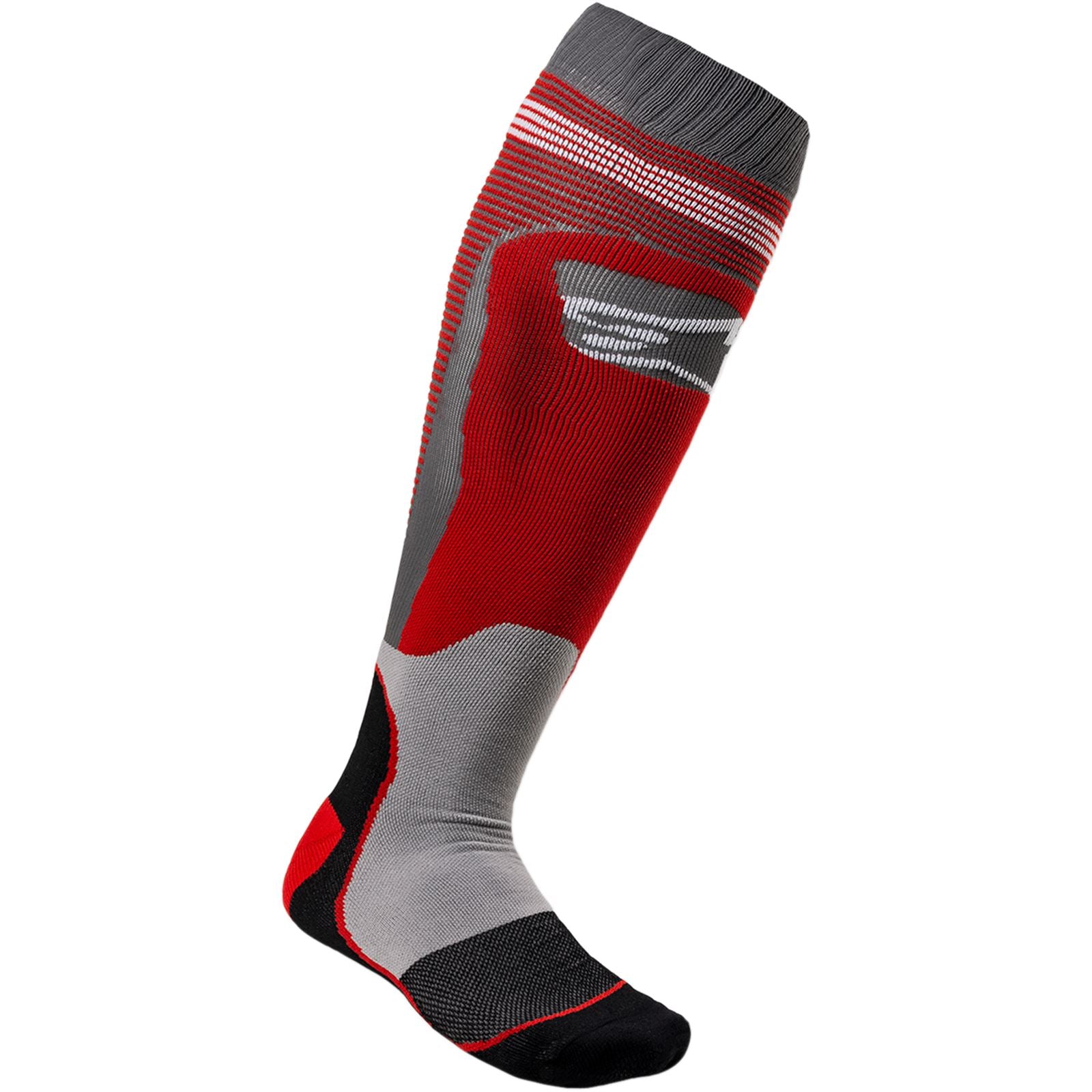 Alpinestars Sock MX Plus1 Red/Grey Small/Medium [MPN: 4701820-318-SM]_343216