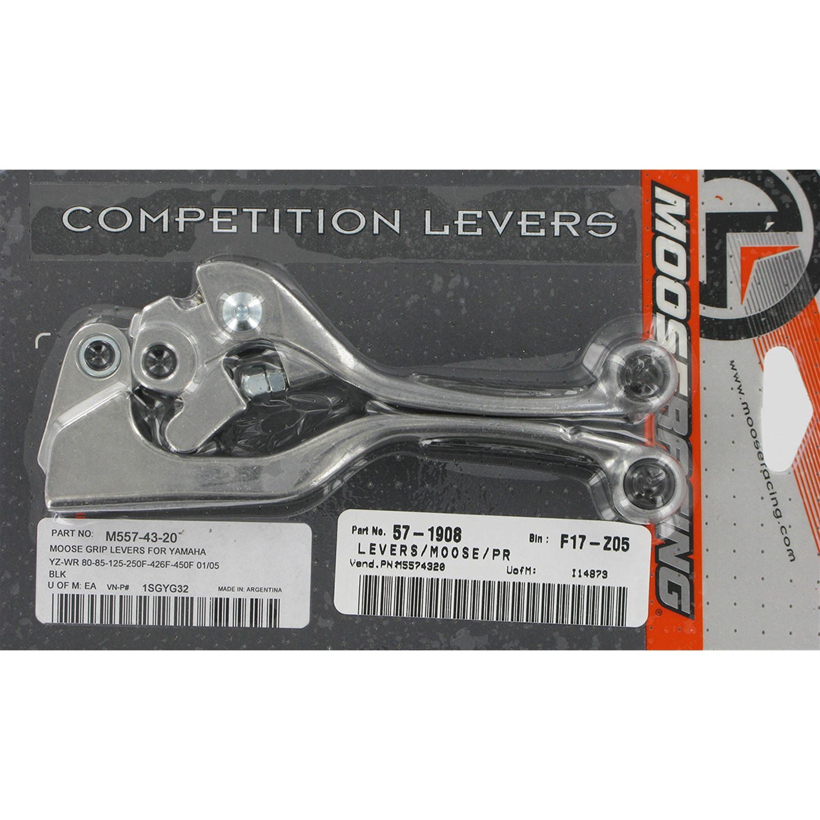 Moose Offroad Black Competition Lever Set for YZ/YZF M557-43-20_438837