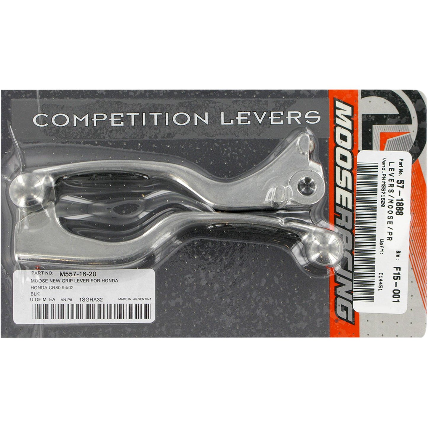 Moose Offroad Black Competition Lever Set for CR M557-16-20_438818