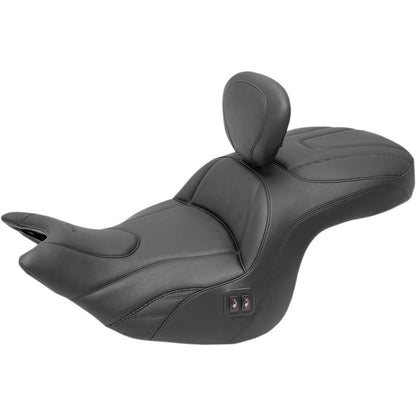 Mustang Motorcycle Products Standard Touring One-Piece Seat with Driver Backrest for Honda Gold Wing 79920_448021