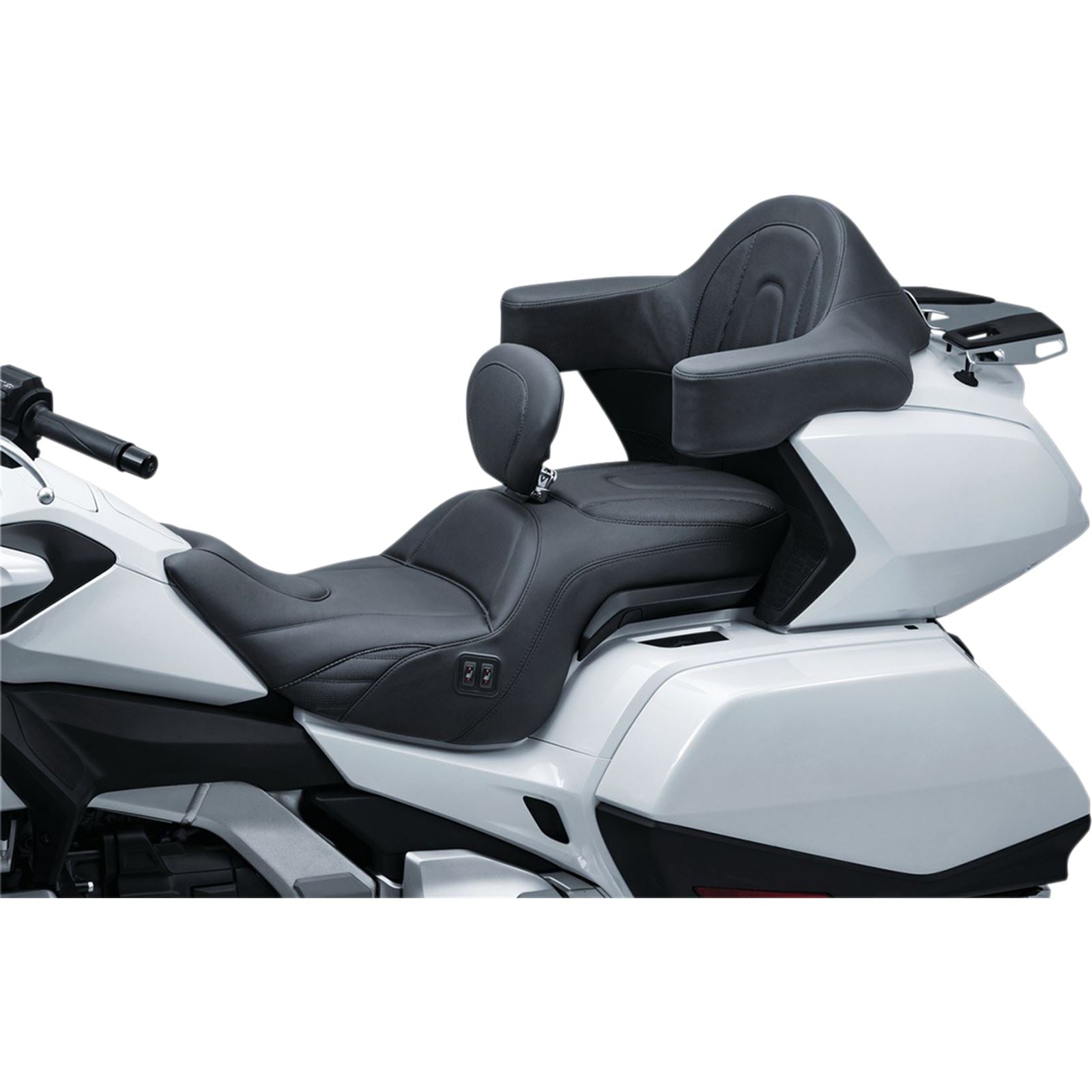 Mustang Motorcycle Products Standard Touring One-Piece Seat with Driver Backrest for Honda Gold Wing 79920_448022