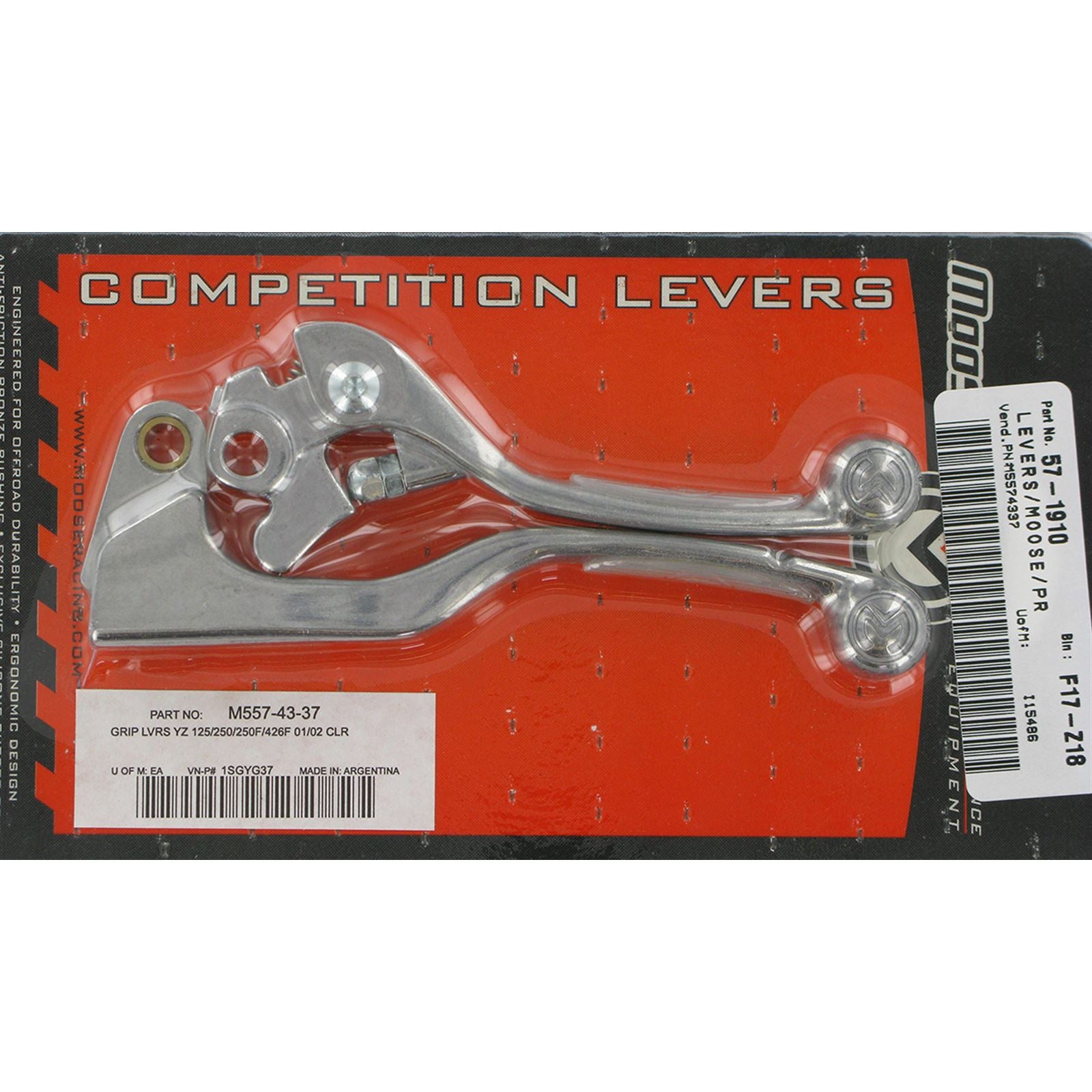 Moose Offroad Clear Competition Lever Set for Yamaha/Kawasaki M557-43-37_438839